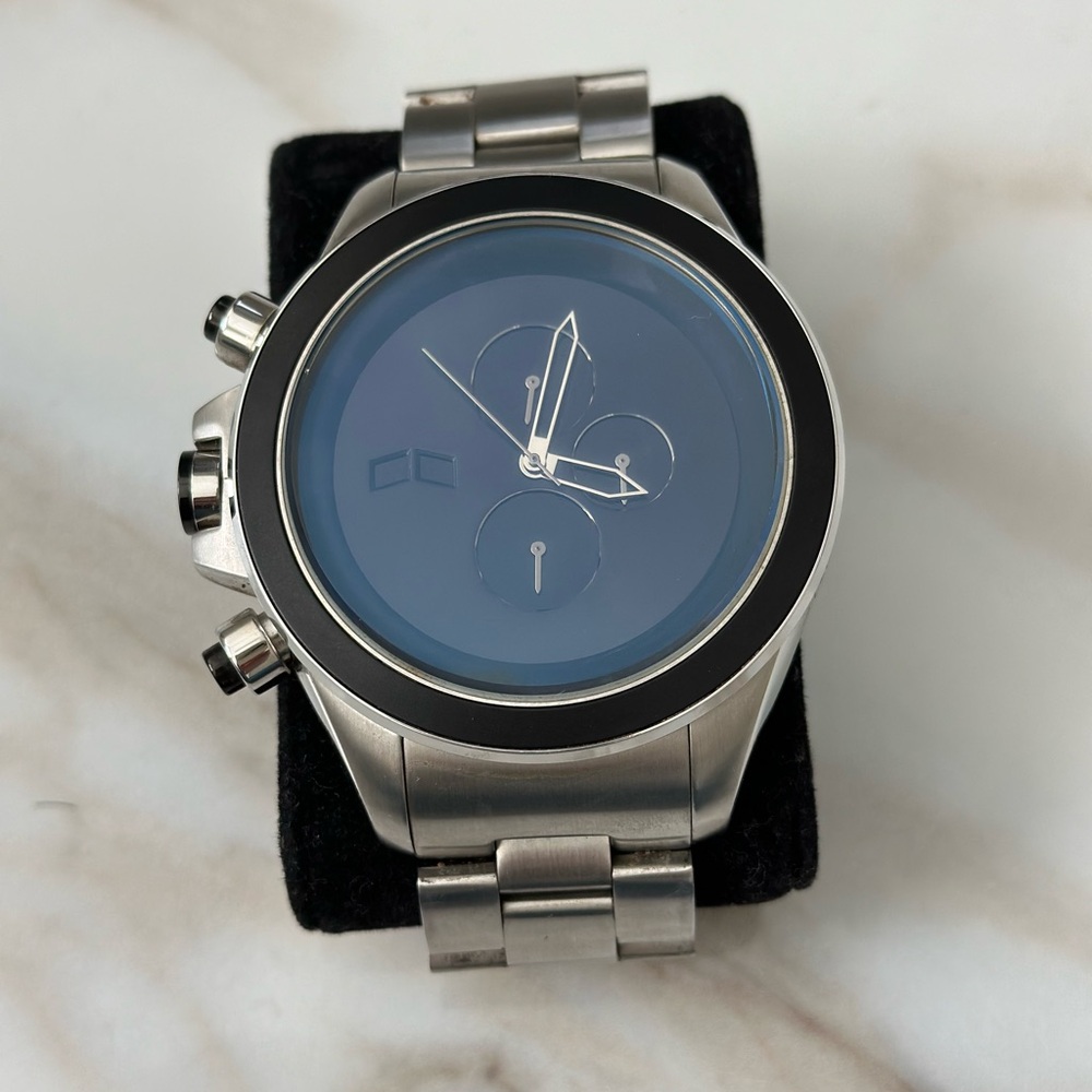 Vestal 44mm Men’s Watch with stainless steel band and blue face